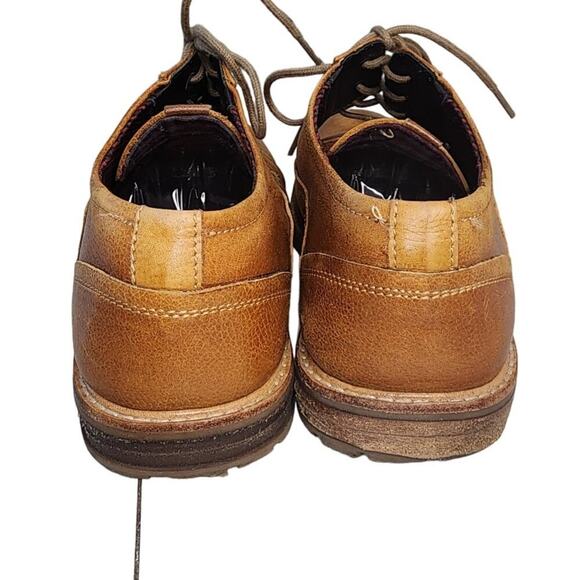 Ben Sherman Leon Pebbled Leather Derby Cap Toe Academia Loafers Lt Brown Size 11 - Picture 3 of 8